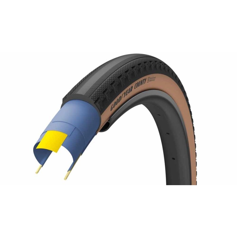 Opona GOODYEAR - County Ultimate Tubeless Complete 700x40/40-622 k. Blk/Tan