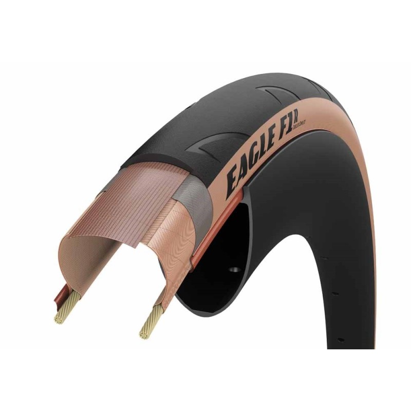 Opona GOODYEAR - Eagle F1 R Tubeless Complete 700x28/28-622 k. Blk/Tan