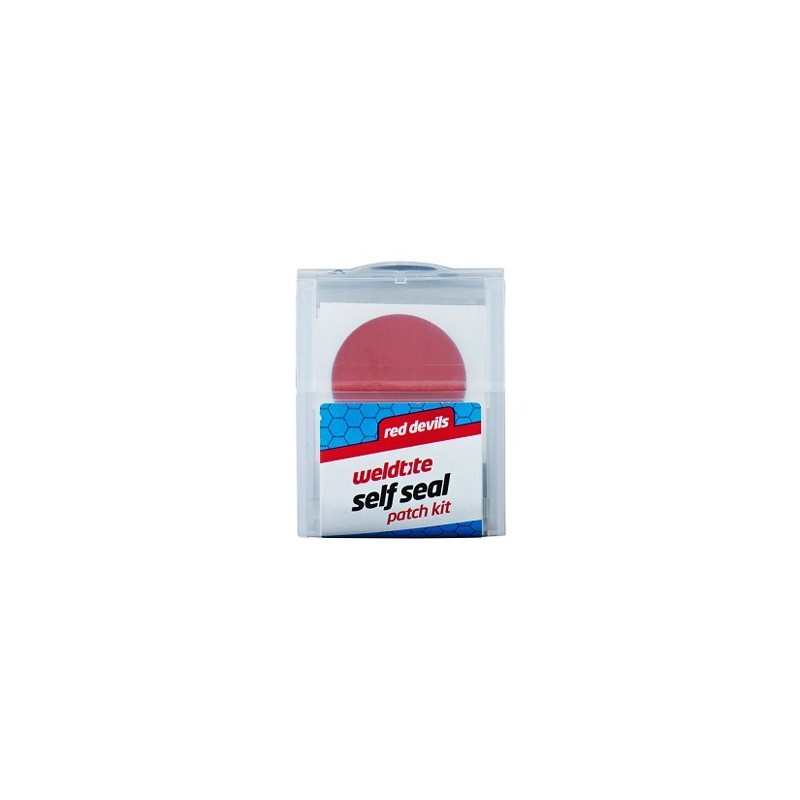 Zestaw łatek samouszczelniających do dętek WELDTITE Self Seal Patch Kit (6x Łatka samouszczelniająca + Papier ścierny)