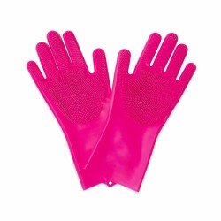 MUC-OFF RĘKAWICE DO MYCIA ROWERU Deep Scrubber Gloves Pink