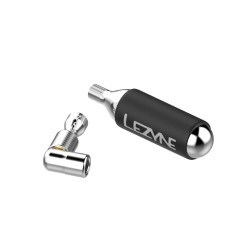 Lezyne pompka TRIGGER DRIVE CO2 + 1x nabój gazowy 16g srebrny połysk